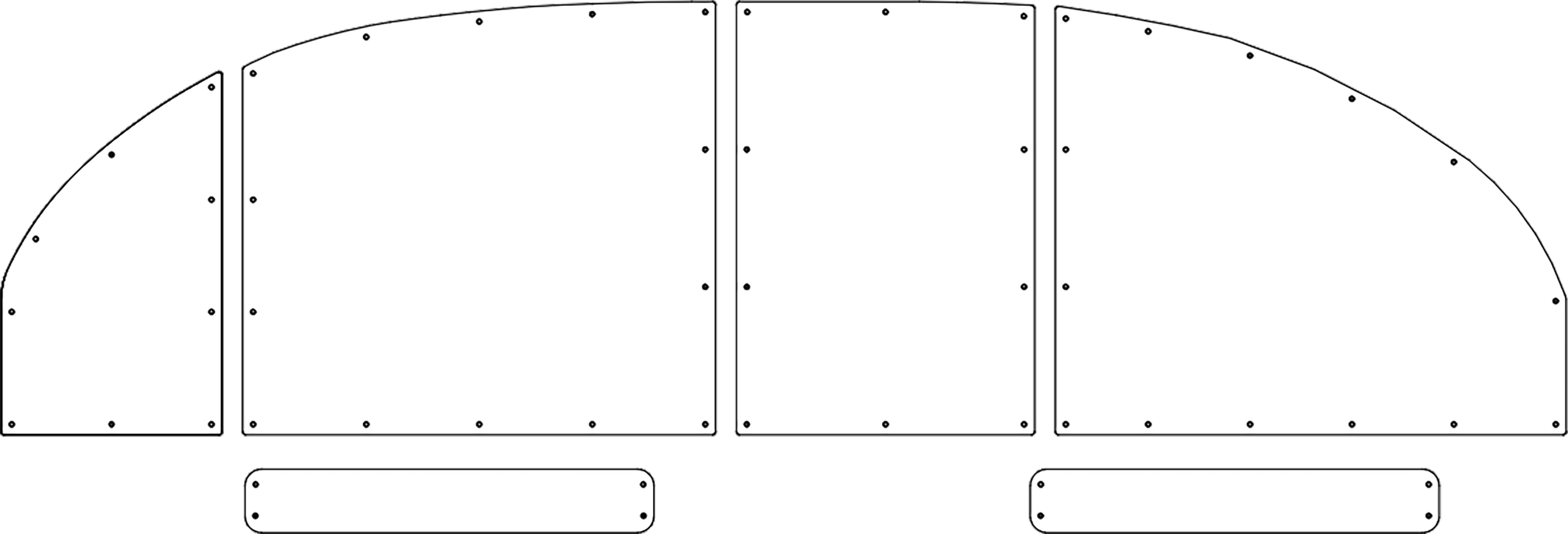 Lancair International ES / IV instrument panel template