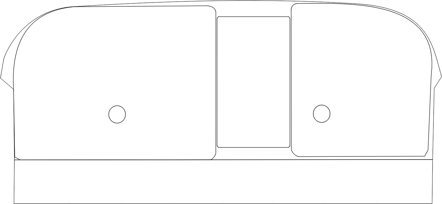 Cessna 180 / 185 instrument panel template
