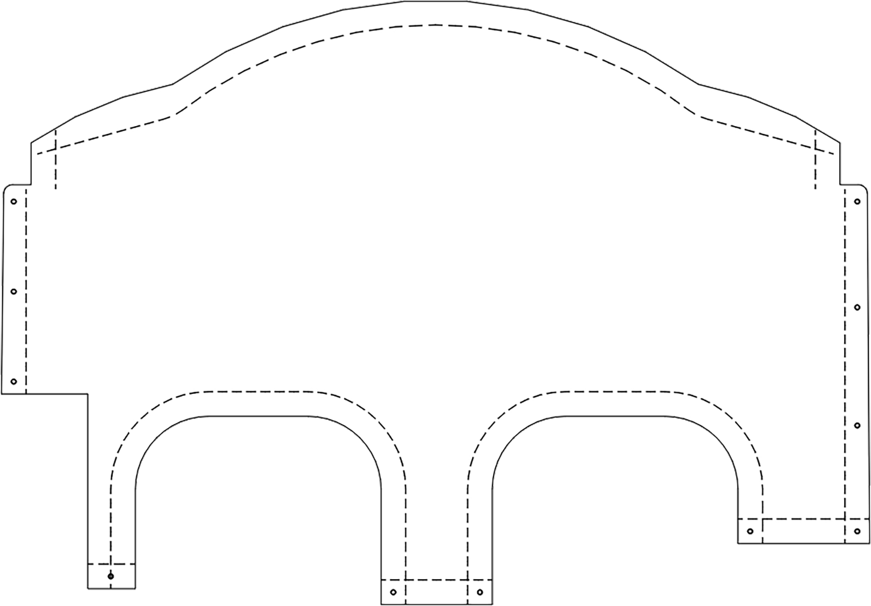 Rutan Long-Ez panel template, variant 2