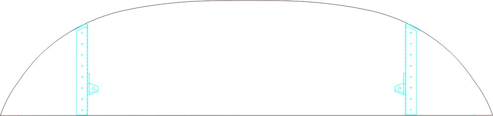 Zenith Aircraft Company 601 HD/S panel template: Fwd Tip Canopy