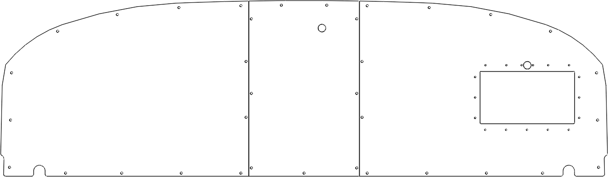 Van's Aircraft RV-14 panel template, variant 2