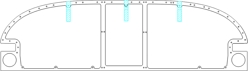 Van's Aircraft RV-7/9 panel template: Oversize / Center
