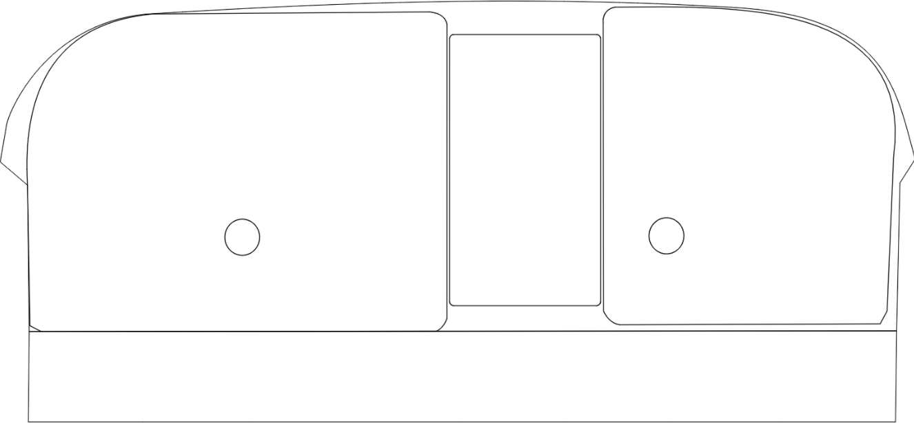 Cessna 210 instrument panel template