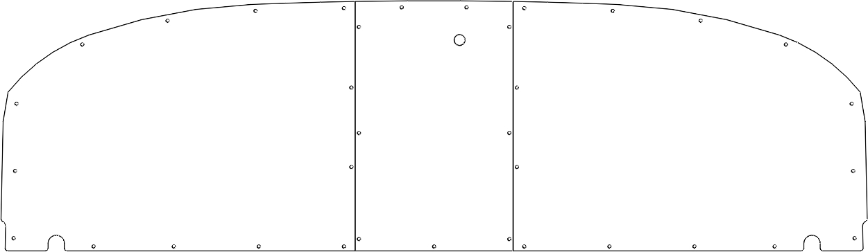 Van's Aircraft RV-14 instrument panel template