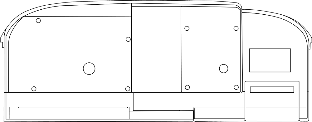 Cessna 182J instrument panel template