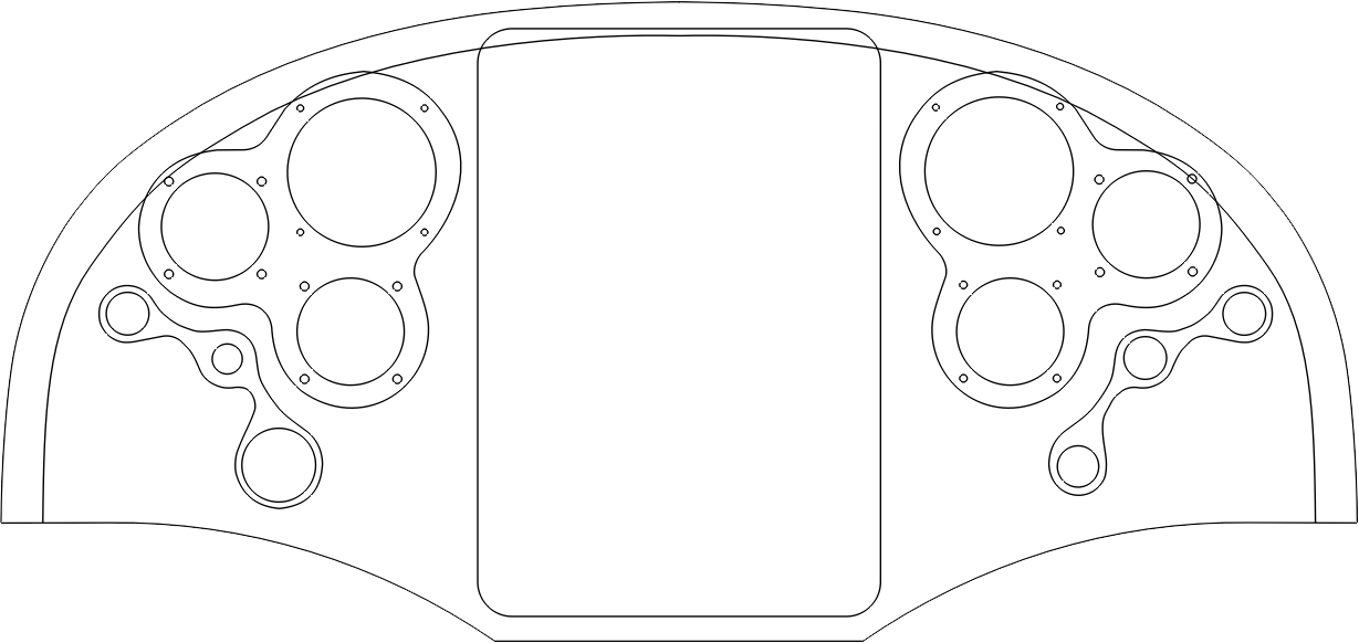 RANS Aircraft S-7S Courier · Michael S Custom Panel instrument panel template
