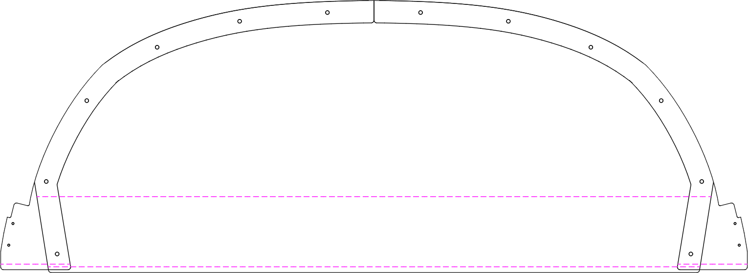 Van's Aircraft RV-8 panel template: Full width main panel mod