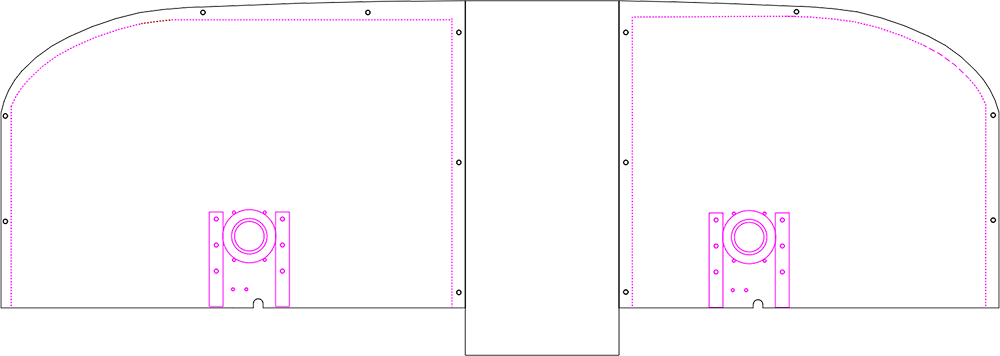 Cessna T210N instrument panel template