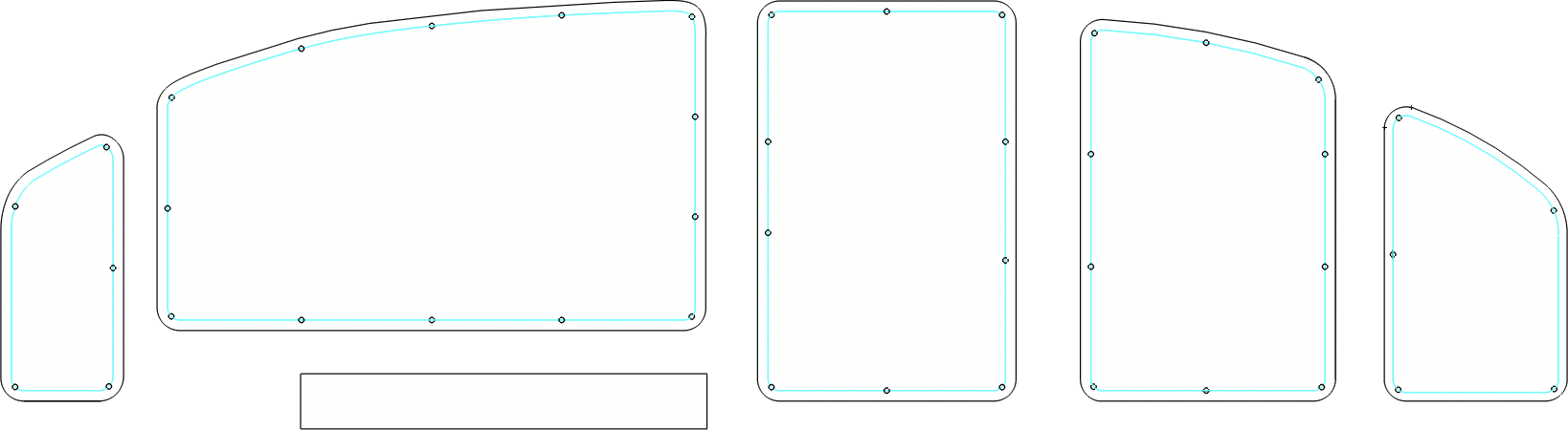 Glasair Aviation Glastar panel template: Inserts