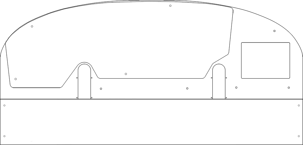 Cessna 182A instrument panel template