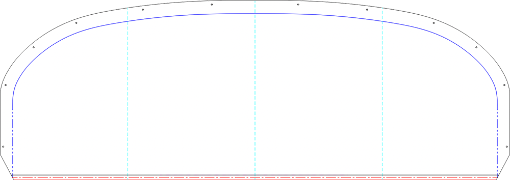 RANS Aircraft S-20 / S-21 · Tall panel with centerlines instrument panel template