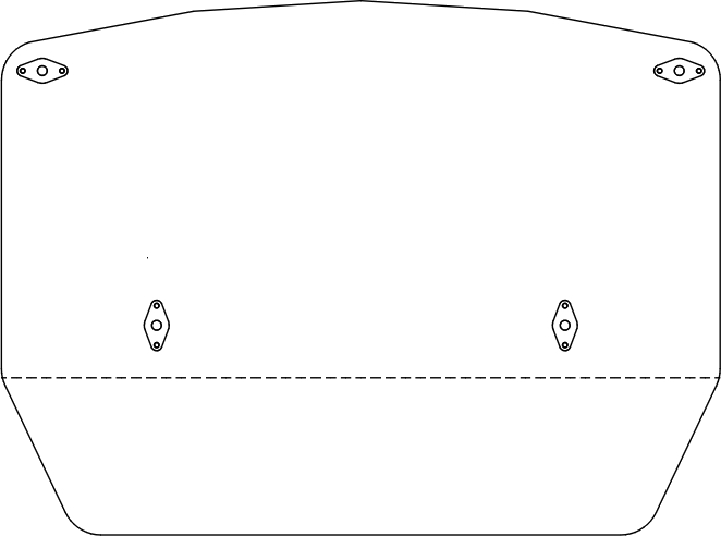 Yakovlev Yak-52 panel template: Rear Panel Blank