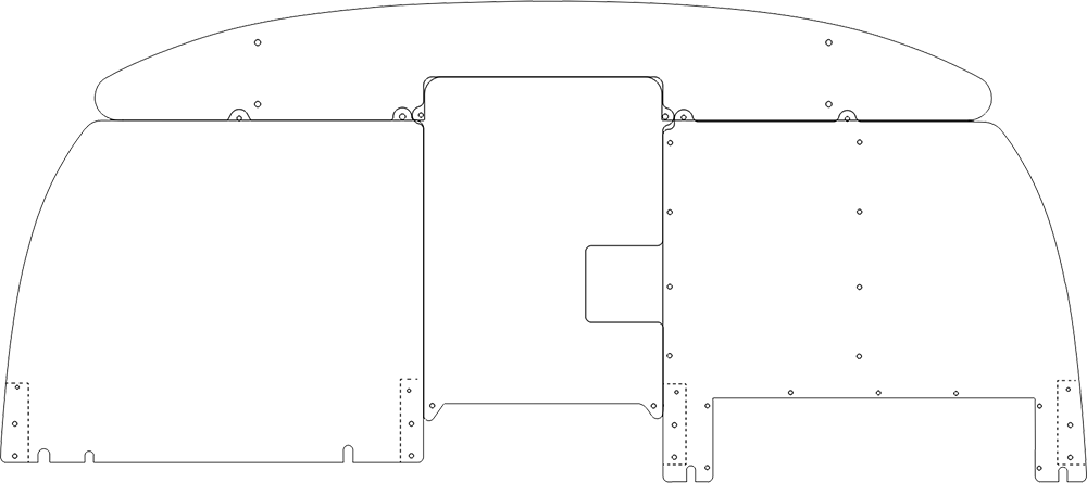 North American Rockwell Shrike Commander 500 instrument panel template