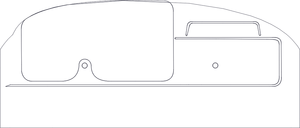 Cessna 172A instrument panel template